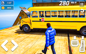 School Bus Driving: Ramp Stunt Screenshot 0