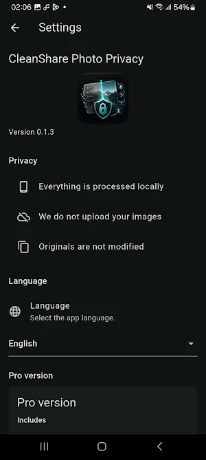 CleanShare Photo Privacy Screenshot 2