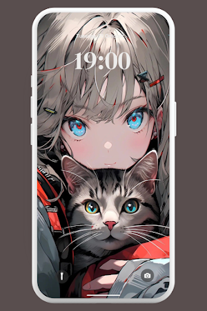 Anime Cat Wallpaper 4K Screenshot 0