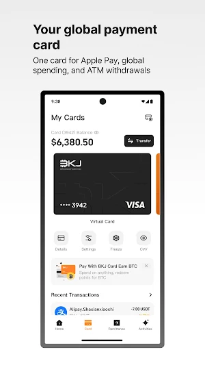 BKJ: Crypto Card & Pay Screenshot 2