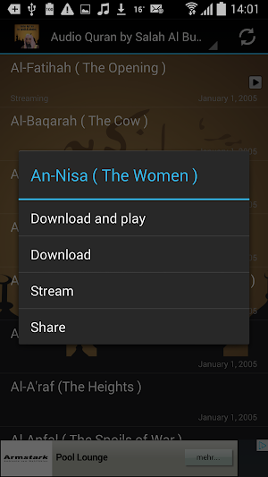 Audio Quran by Salah Al Budair Screenshot 2