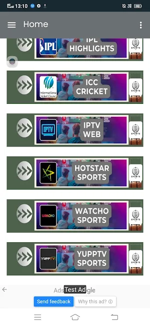 Sports TV - Live Cricket Screenshot 1