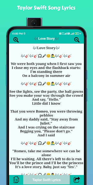 Taylor Swift Song Lyrics Screenshot 3