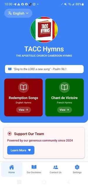 TACC Hymn Book Screenshot 1