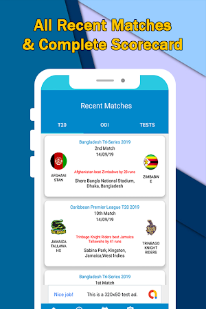 Cricgenix - Live cricket scores & update Screenshot 1