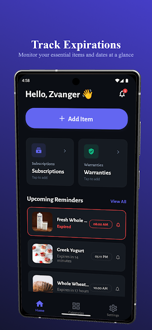 Exp Reminder - Expiry Tracker Screenshot 1