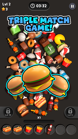 Food Match 3D: Tile Puzzle Screenshot 0