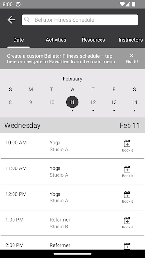 Bellator Fitness Screenshot 2