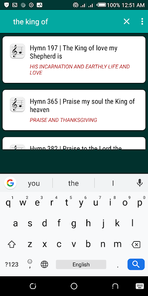 Anglican Hymnal Ancient & Modern Audio offline Screenshot 2