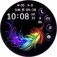 NW Vivid Feather Watch Face