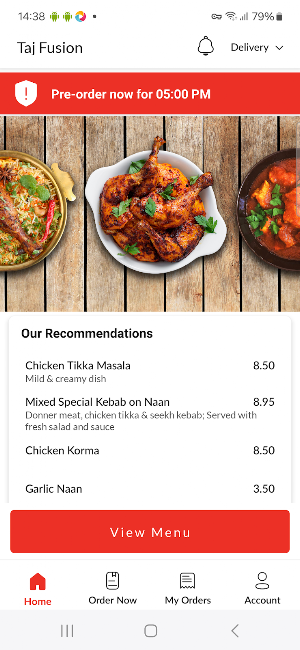 Taj Fusion Screenshot 1
