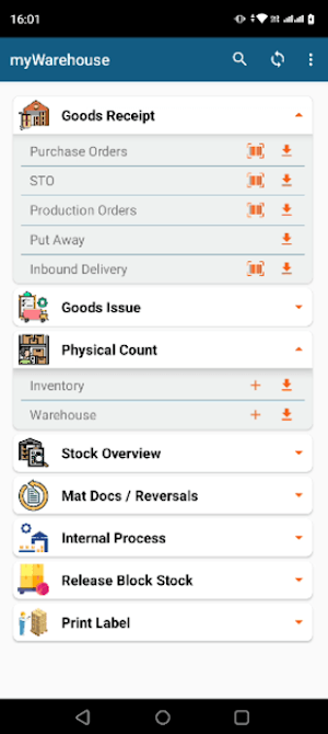myWarehouse Screenshot 2