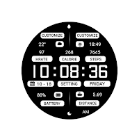 Black White Message Wear OS