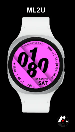 ML2U 407 Minimal Wear OS Face Screenshot 3