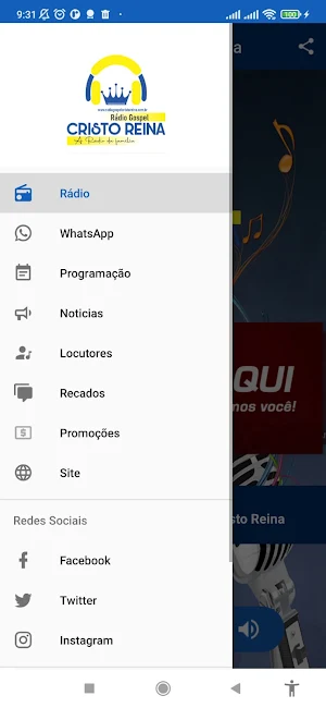 Rádio Gospel Cristo Reina Screenshot 0
