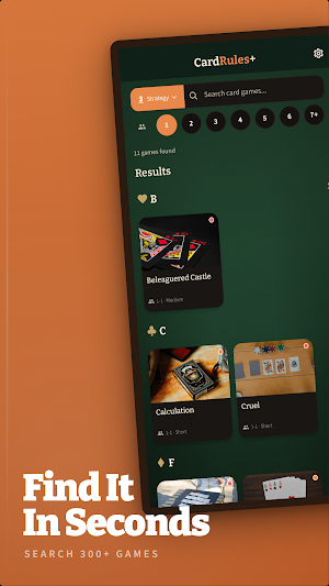 Card Rules+ - Card Game Guide Screenshot 1