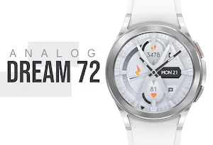 Dream 72 - White Watch Face Screenshot 0