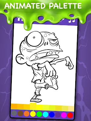 Animated Zombies Coloring Pages Screenshot 0