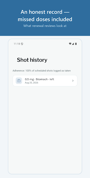 RenewLog: GLP-1 Injection Log Screenshot 3