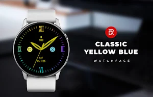 Classic Yellow Blue Watch Face Screenshot 0