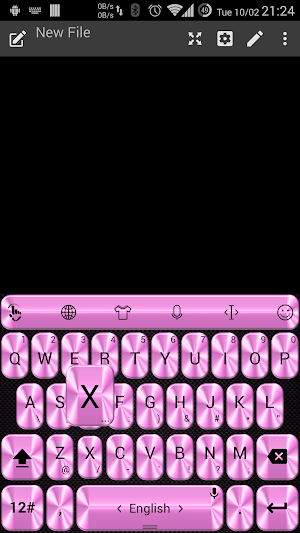 Keyboard Theme Metallic Fuxia Screenshot 2