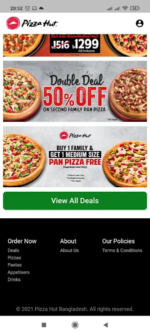 Pizza Hut Bangladesh Screenshot 2
