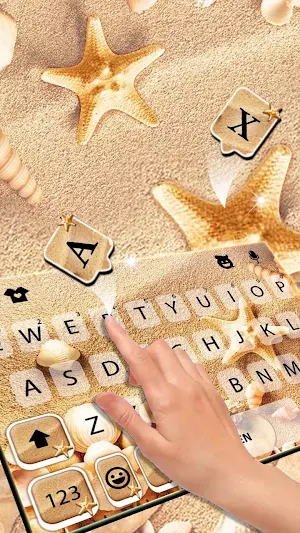 Beach Shells Holiday Keyboard Background Screenshot 1