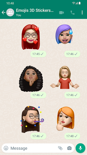 Emojis 3D Stickers WASticker Screenshot 0
