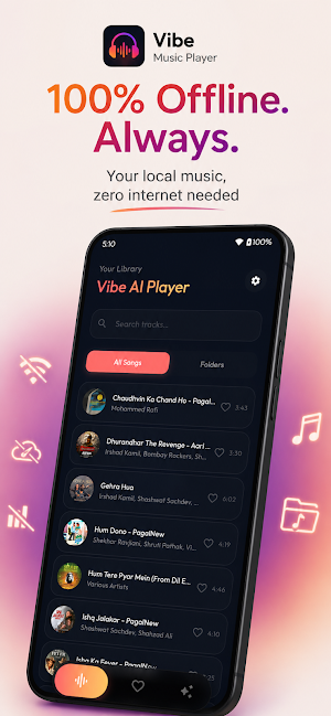 Vibe – AI Offline Music Player Screenshot 1