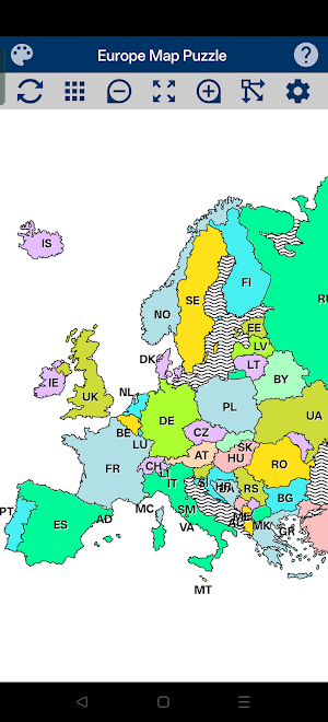 Europe Map Puzzle Screenshot 0
