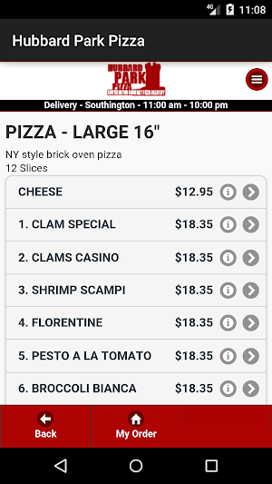Hubbard Park Pizza Screenshot 1