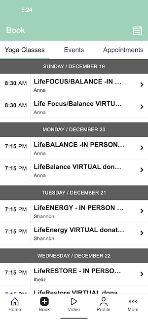 Replenish Yoga Spa Screenshot 1