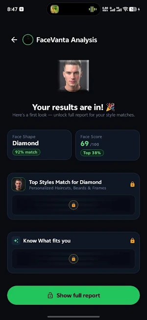FaceVanta: Face Shape & Style Screenshot 2