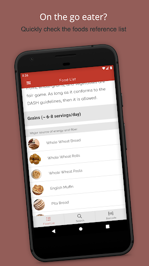 My Dash Diet: Food Tracker and Low Sodium Recipes Screenshot 3
