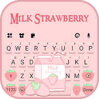 Pink Strawberry Keyboard Background