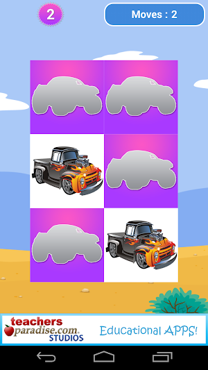 Game for Kids: Kids Match Cars Screenshot 2