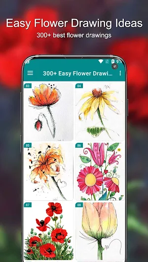 300+ Easy Flower Drawing Ideas Screenshot 1