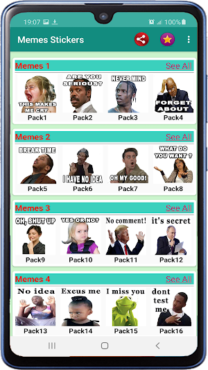Funny memes stickers for WhatsApp - WAStickerApps Screenshot 0