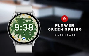 Flower Green Spring Watch Face Screenshot 0