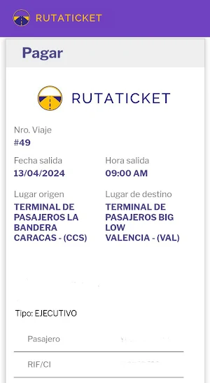 Rutaticket Screenshot 2