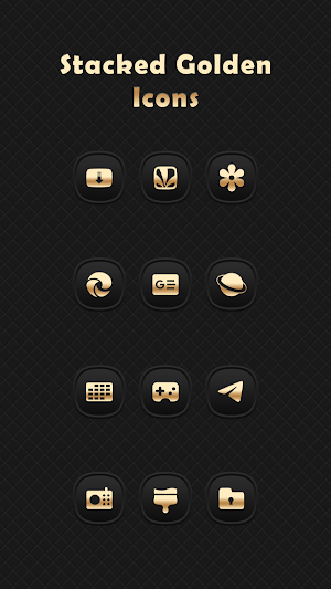 Stacked Golden - Gray Icons Screenshot 2