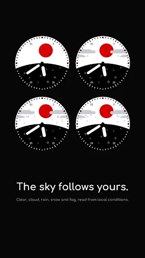 Minimal Watch Face: Red Sun Screenshot 3
