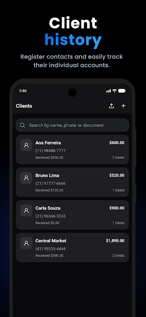Clients & Debts Screenshot 3