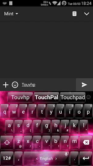Keyboard Theme Glass Nebula Screenshot 2