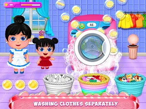 Mom Baby Clothes Washing Laundry Screenshot 1