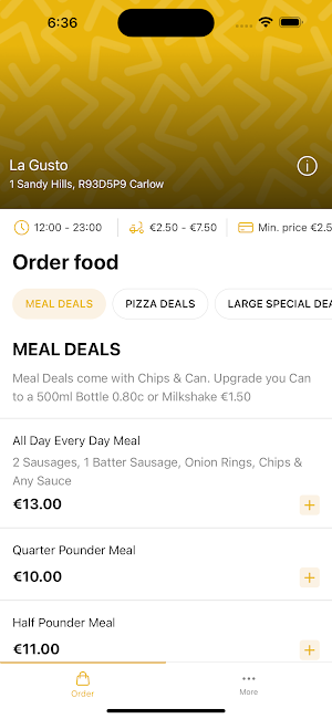 La Gusto Takeaway Screenshot 1