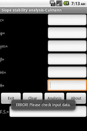 Slope stability analysis Screenshot 3