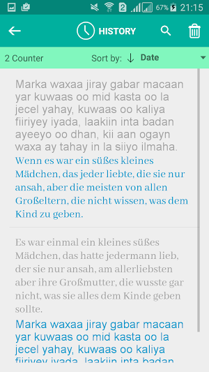 Somali German Translator Screenshot 2