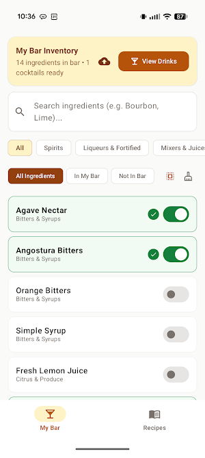 Craft Cocktails Screenshot 0