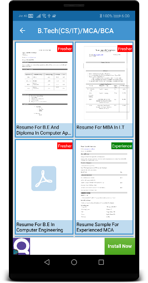 Resume Formats Download Screenshot 2